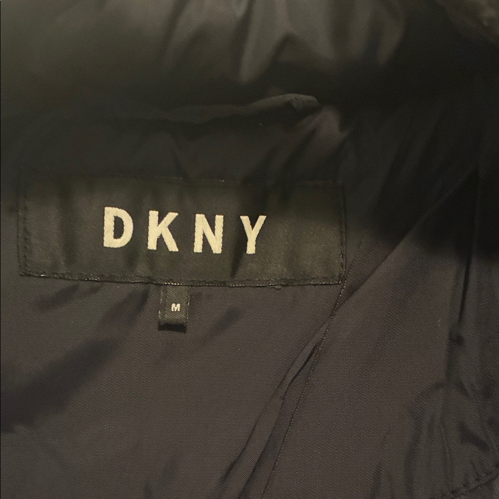 DKNY Midnight Puffer Coat with Faux Fur Trim - Picture 8 of 11